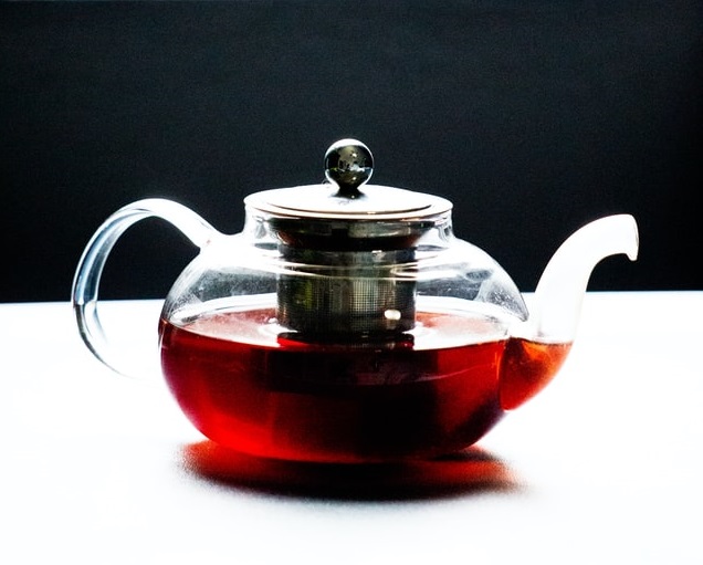 teapot with black tea